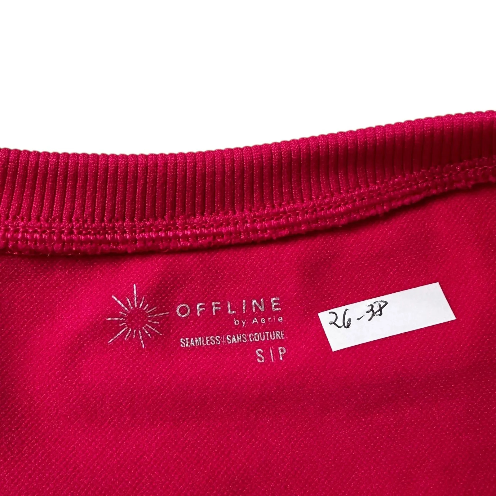 Offline by Aerie Pink Seamless Fitted Crop Top Women's Size Small | 26 - Image 4