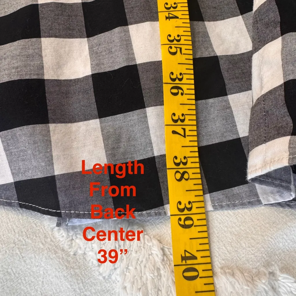 Calvin Klein Fit &‎ Flare Dress Women’s Size 10 Black White Gingham Retro  Pinup - Image 15