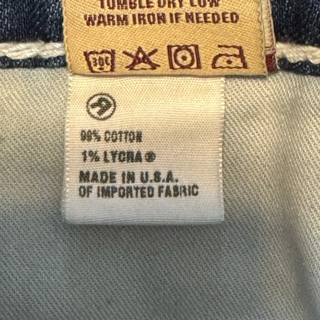 Big Star Liv Y2K Bootcut Distressed Thick Stitch Dark Wash Denim Jeans 29R - Image 6