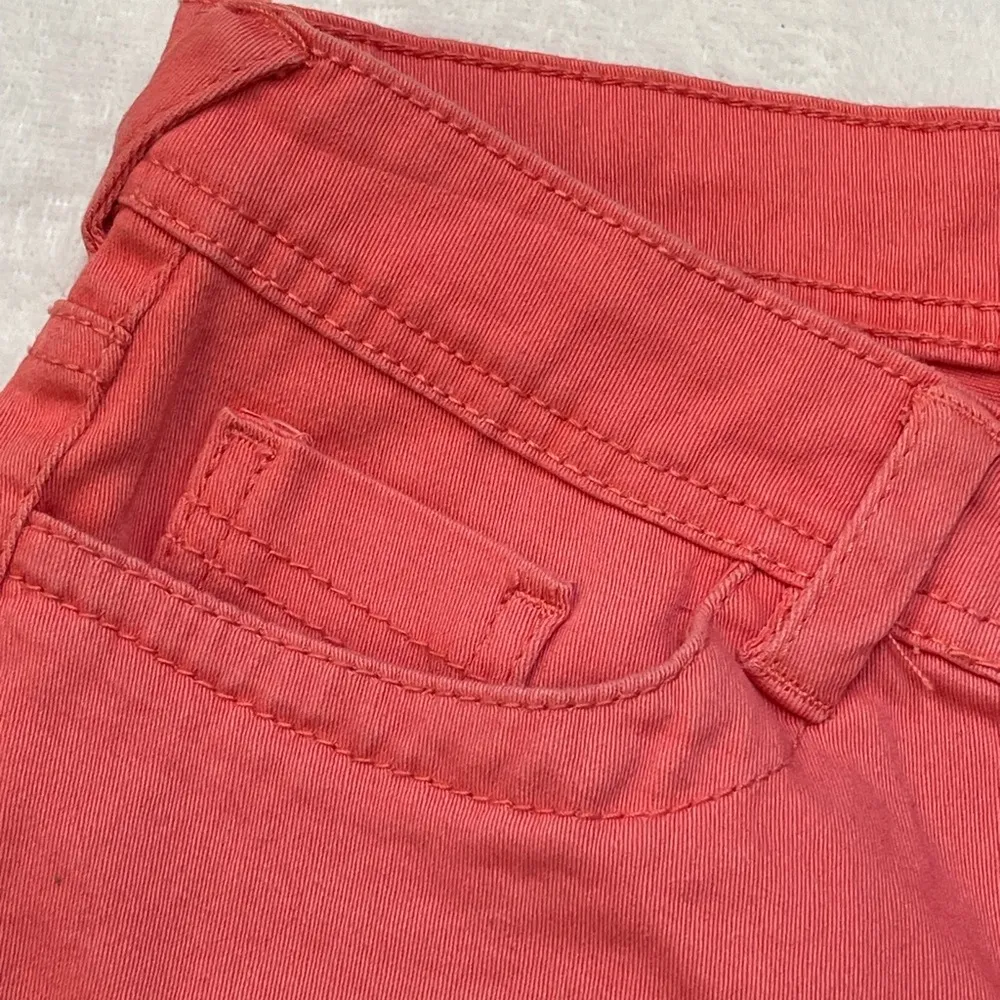 Bongo Coral Pink Frayed Hem Denim Shorts Size 0 NWT Summer Festival Y2K - Image 5