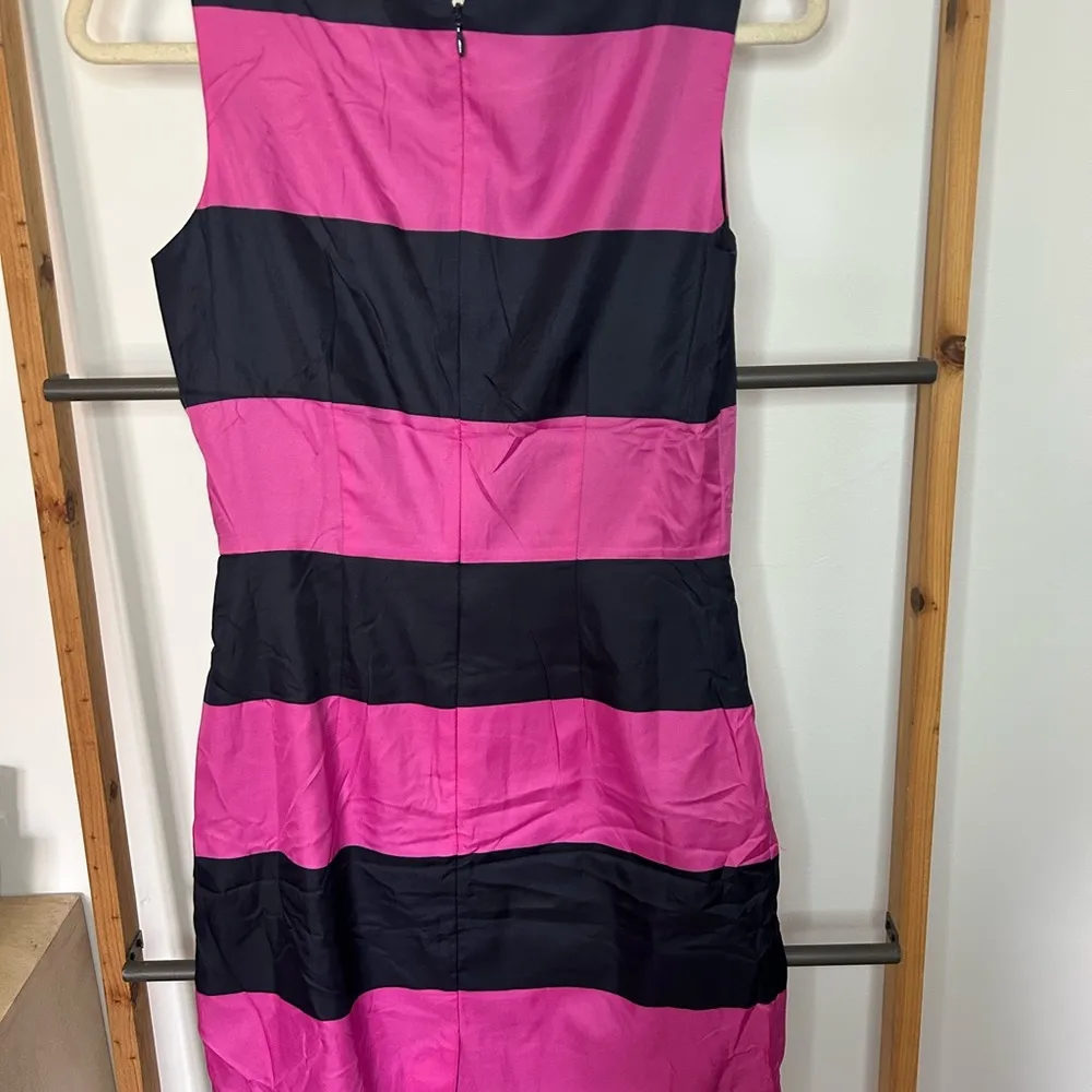 Banana Republic Pink Navy Stripe Sleeveless Dress size 0 - Image 3