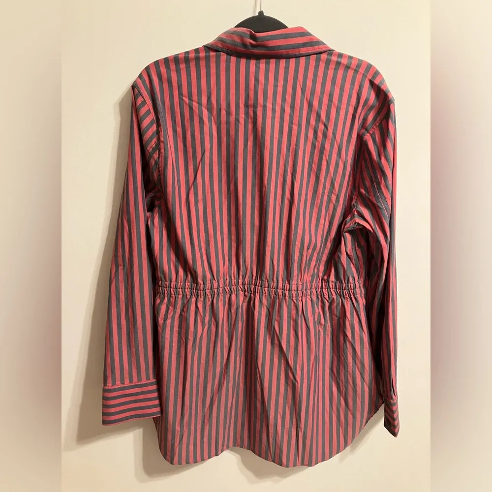 Cabi Regatta Shacket Button Down Striped Womens Size‎ Medium NWT - Image 10