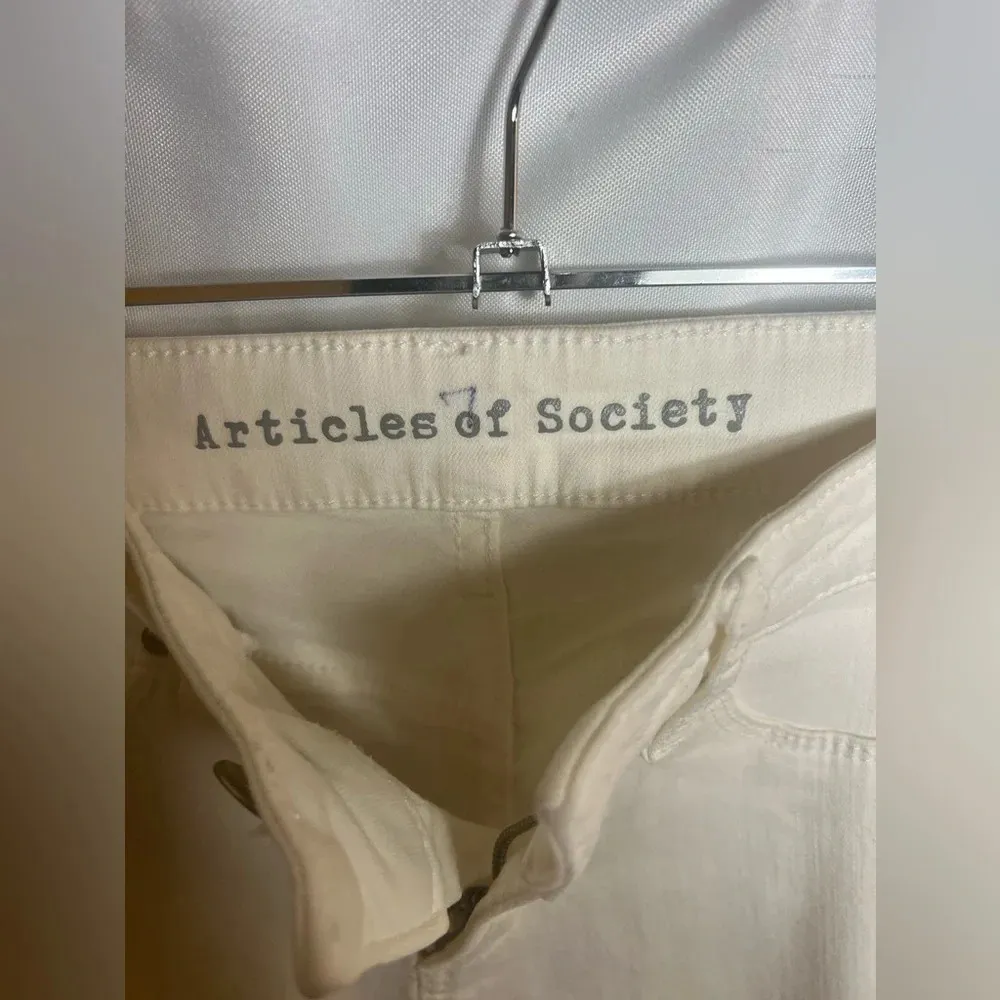Articles Of Society White Skinny Jeans Womens Size 25 Stretch Denim - Image 3
