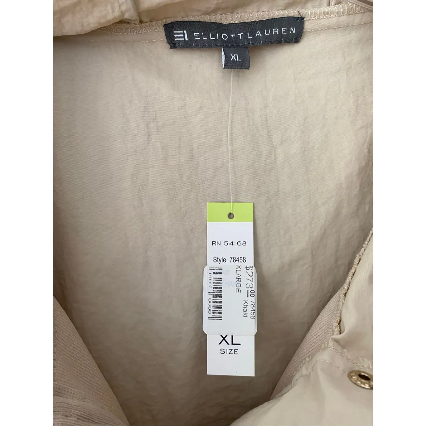 Elliott Lauren Cream Hooded Full Zip Knit Sleeve Jacket NWT Sz XL - Image 10