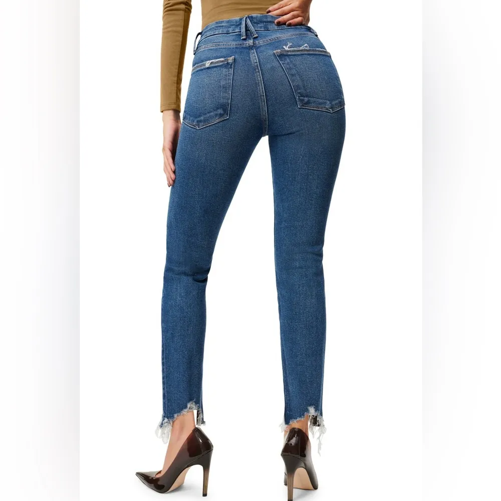 Old Navy Cut-Off Hem Boyfriend Straight Jeans for Women Sz 14 - Image 2