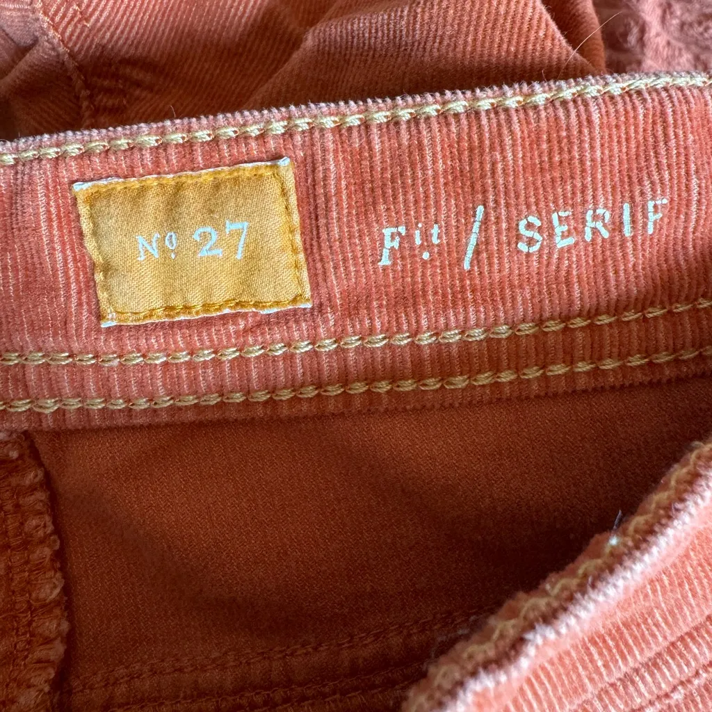 pilcro and‎ the letterpress size 27 orange corduroy pants - Image 3