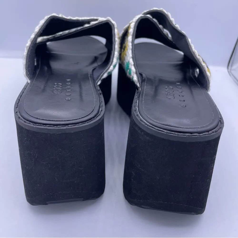 flatform crochet cross straps sandals Size 5 - Image 6