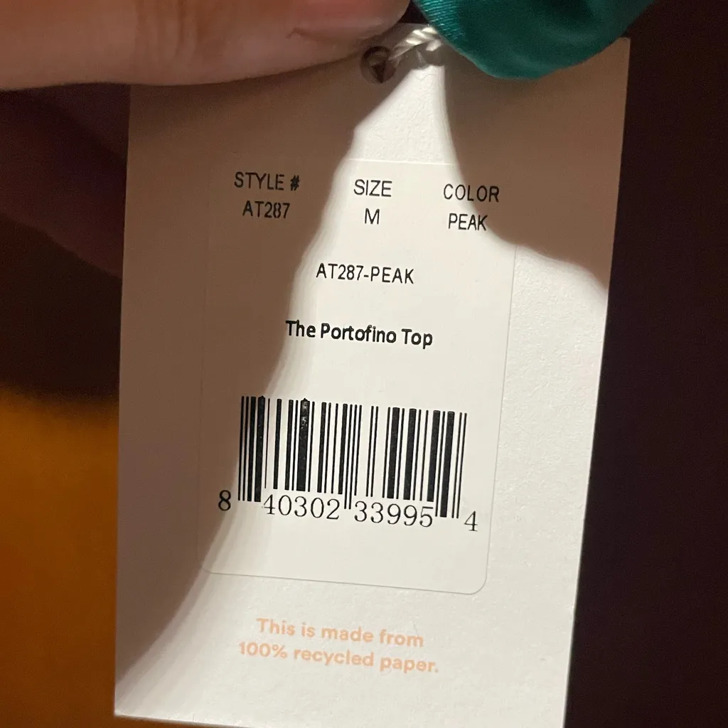 Andie Swim ‘The Portofino’ Bikini Top | Size Medium | Peacock | Rare Style - NWT - Image 8