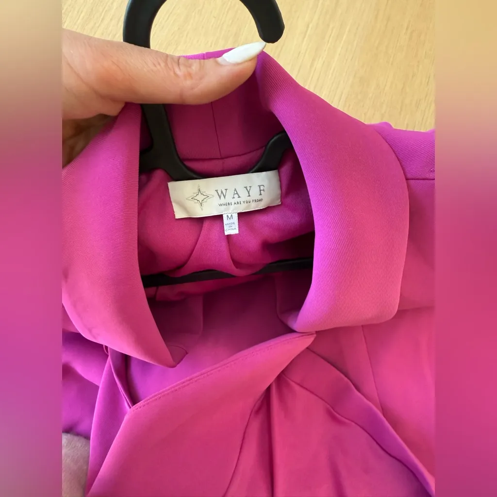 WAYF Feather Trim Oversize Blazer Size Medium 2256 - Image 10