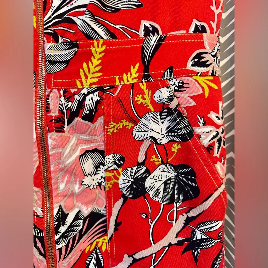 Diane von Furstenberg | Floral Zip Front Stretch Avalon Poppy Dress, sz 6 - Image 6