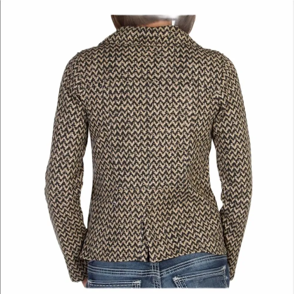 Hurley  Winchester‎ Chevron Print Blazer Tan Small - Image 5