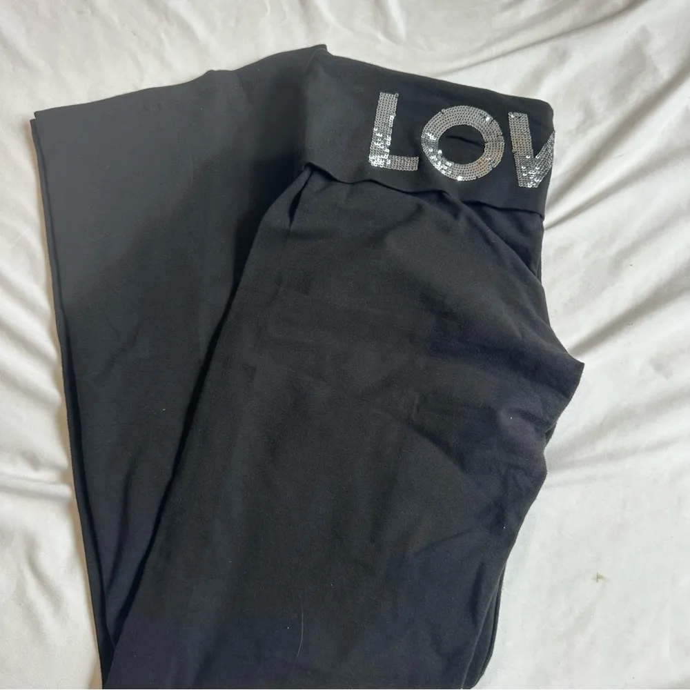 Y2K Victoria's Secret Bling foldover Waist Flare Yoga Pants - Image 3