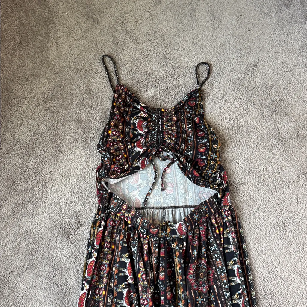 Earthbound Trading Co. Boho Cutout Jumpsuit SIZE L Size L - Image 2