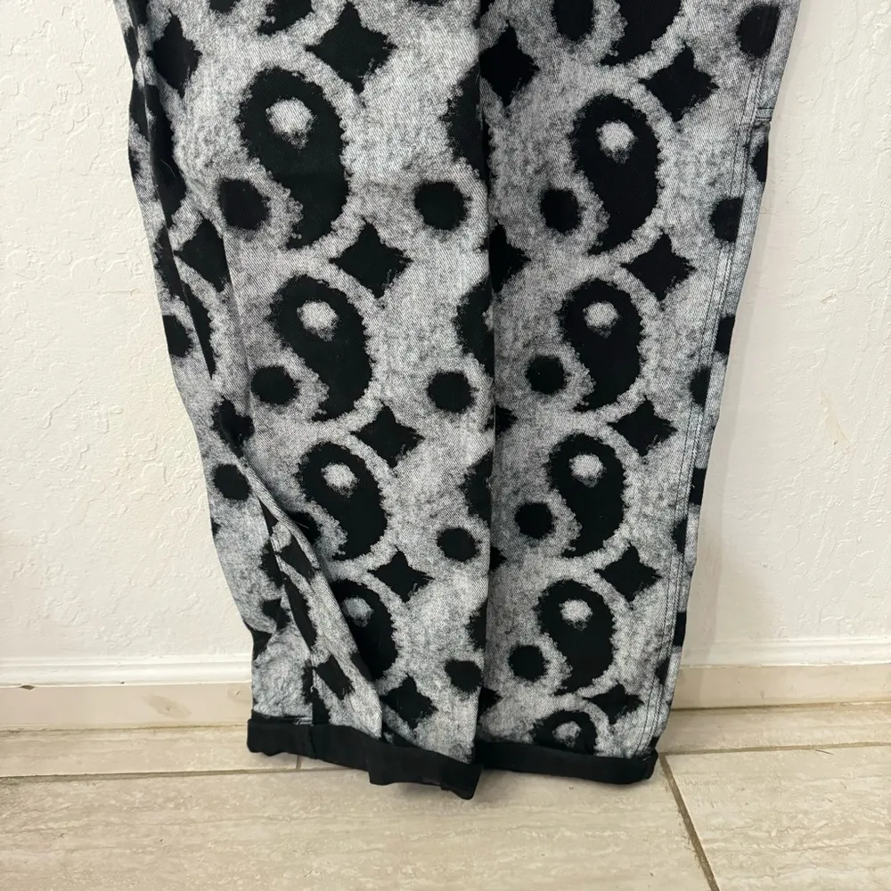 Dolls kill Petals and Peacocks In the Clouds Ying Yang Overalls Medium Gray - Image 6