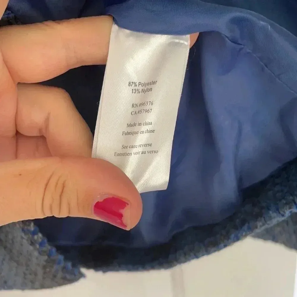 Samuel Dong Snake Skin Blazer Jacket Blue plus sz Size undefined - Image 6