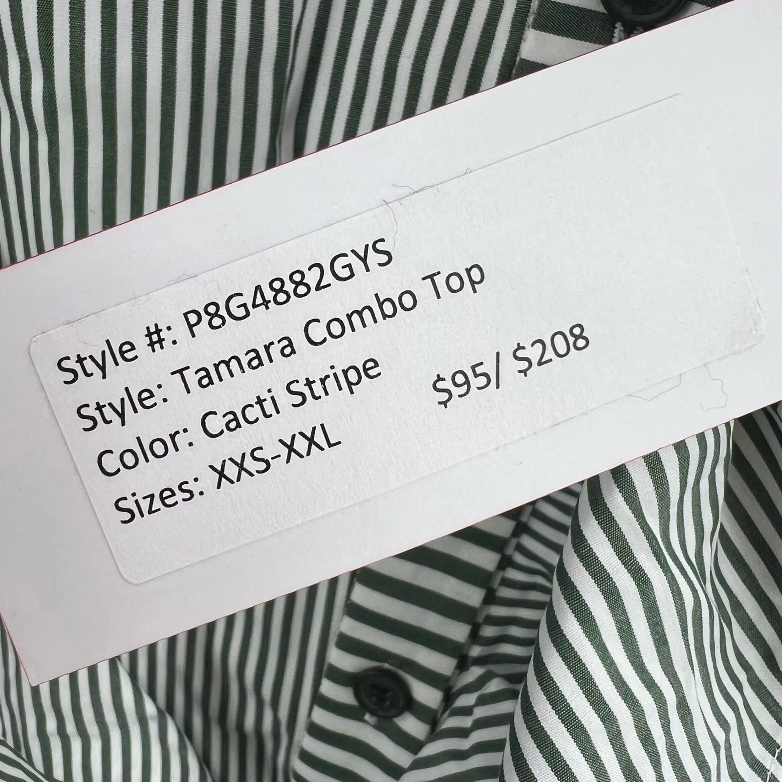 Parker Tamera Combo Top Green Stripe Small New‎ - Image 5