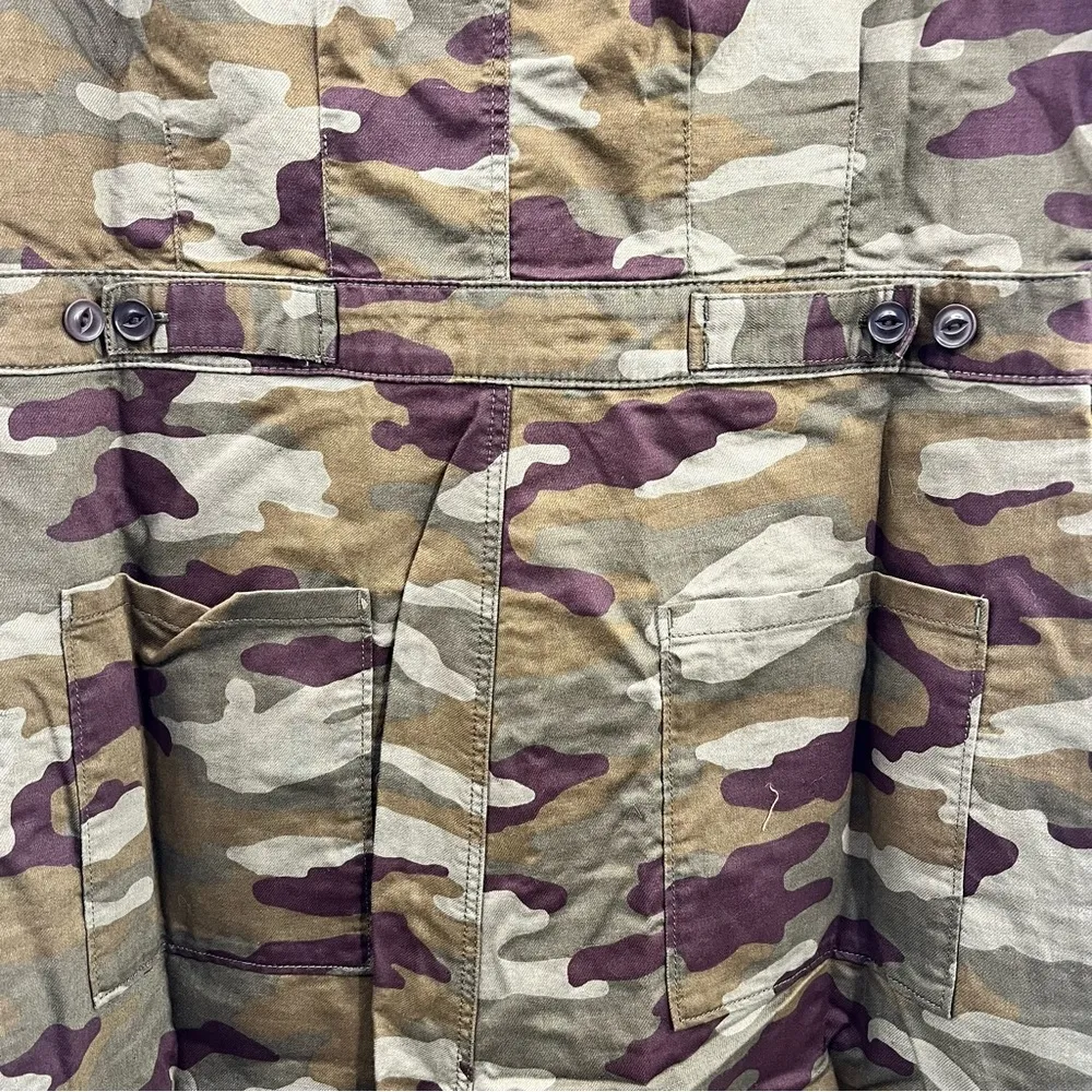 Outerknown S.E.A. Jumpsuit Long Sleeve Java Camo Sz Small Linen Cotton Blend NWT Green - Image 7