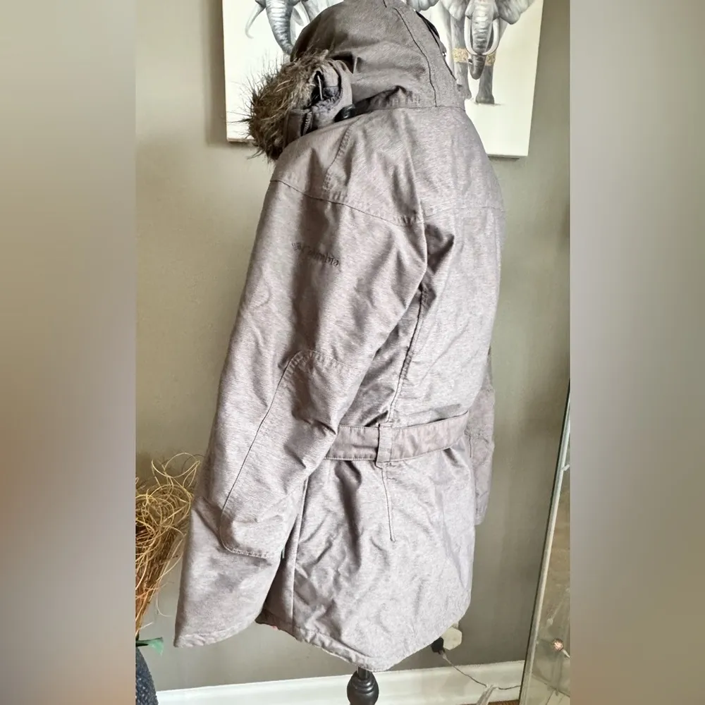 Columbia Carson Pass II Omni Heat Parka Winter Coat Women's Size: S Grey Belt - Image 6