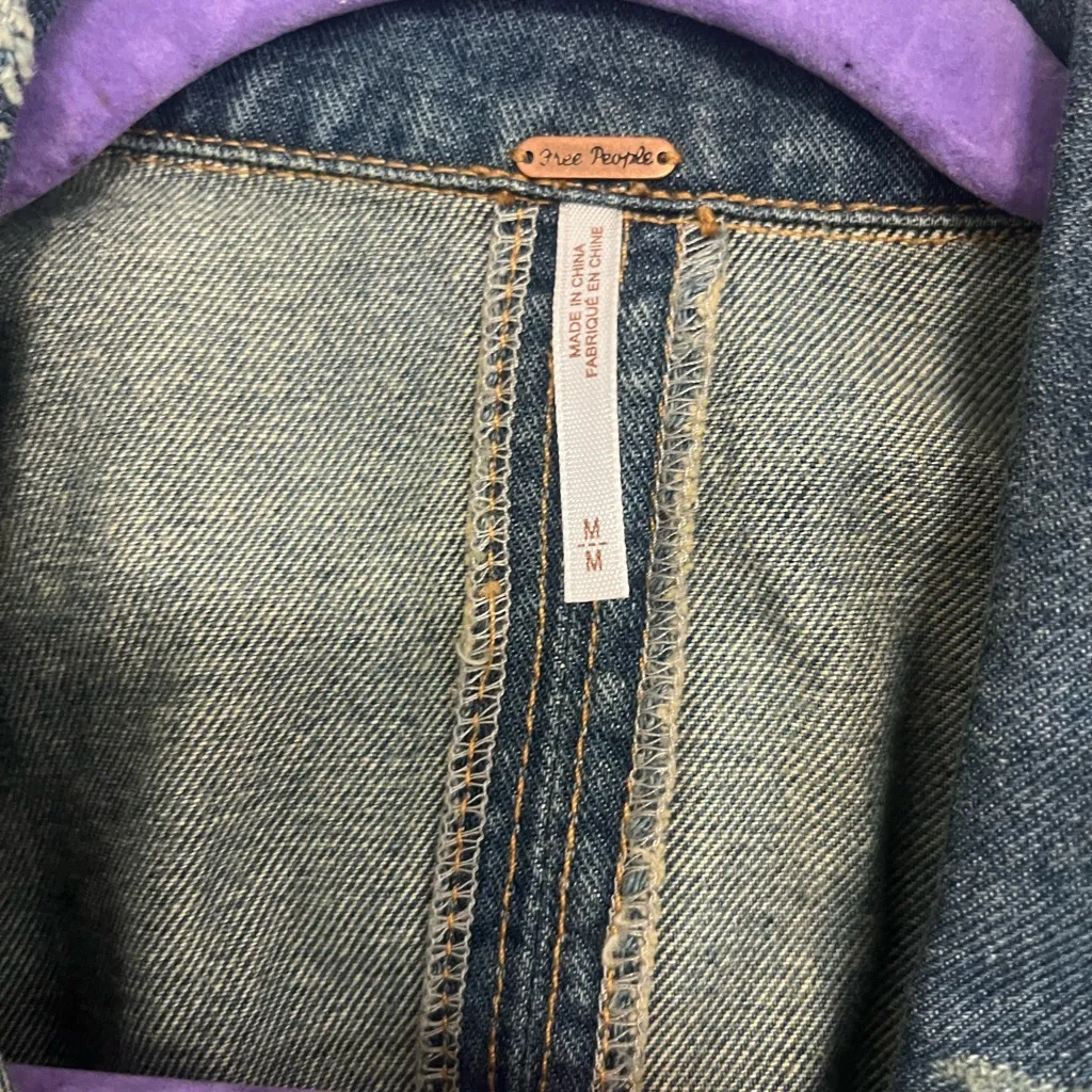 Free People Blue Denim Vest - Image 3