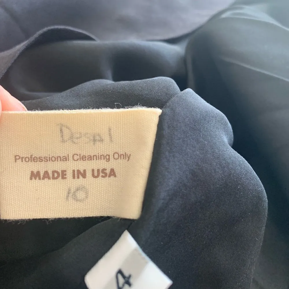 Mischen black long sleeved silk dress size 4‎ Black - Image 8