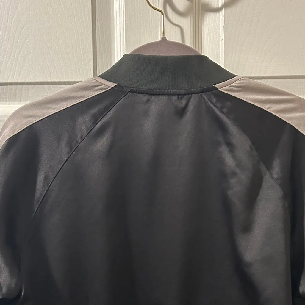 Puma Charcoal and Black Bomber Jacket, Size L - Image 10