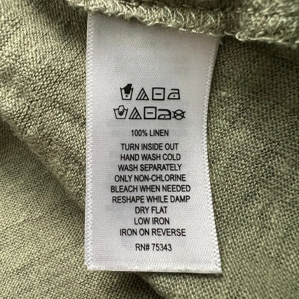 Tahari Womens T-Shirt 2X 100% Linen Casual Everyday Wear Lightweight Breathable - Image 9