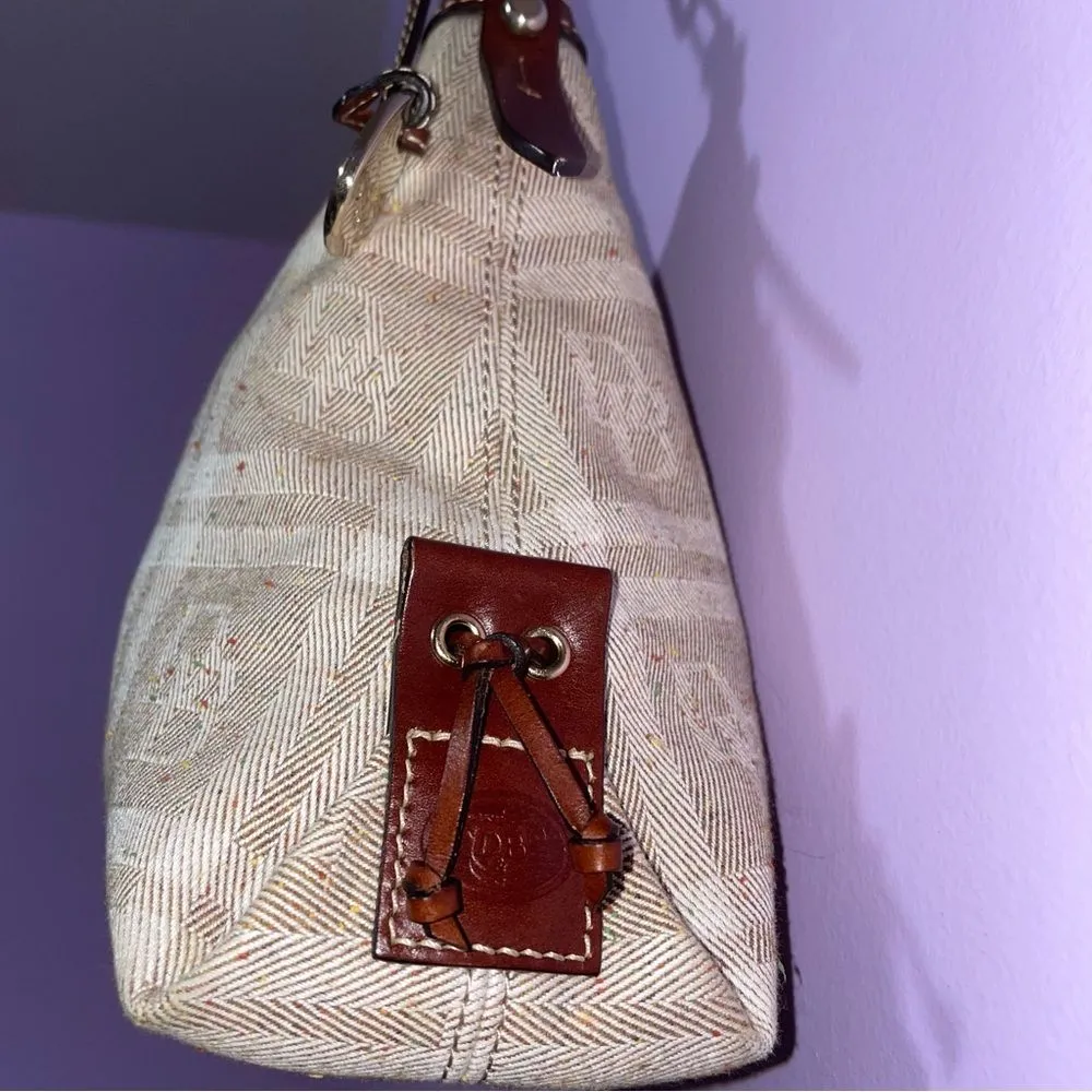 Dooney & Bourke East West Slouch Small Hobo Shoulder Bag Logo Y2K Plaid Vintage - Image 5