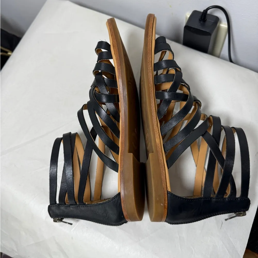 Kork-ease Palmyra Black Leather Strappy Gladiator Sandal Sz 8 - Image 11