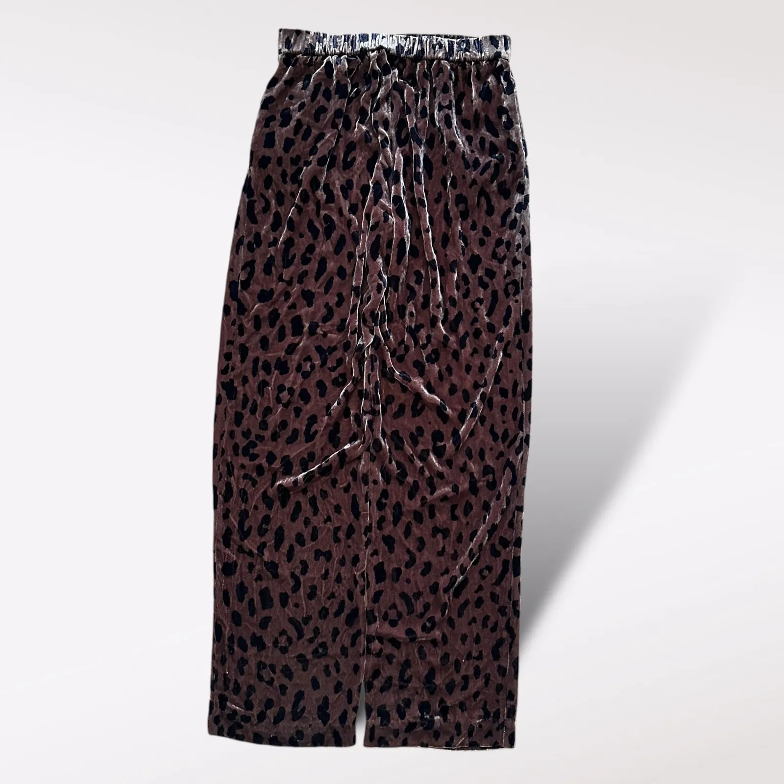 Tibi Cheetah Velvet Pant in Rosewood/Navy NWOT Size Small Indie Sleaze‎ - Image 3