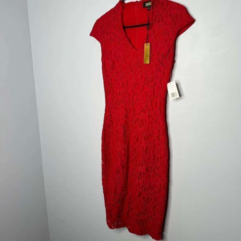 Alexia Admore red lace dress size 2 - Image 2
