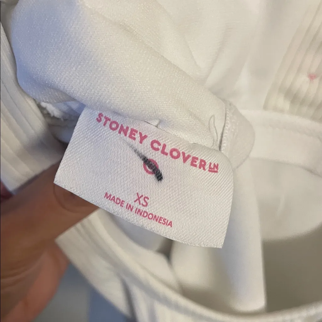 Target Stoney Clover Lane White Heart Henley One-Piece Swimsuit Bathing Suit - Image 9