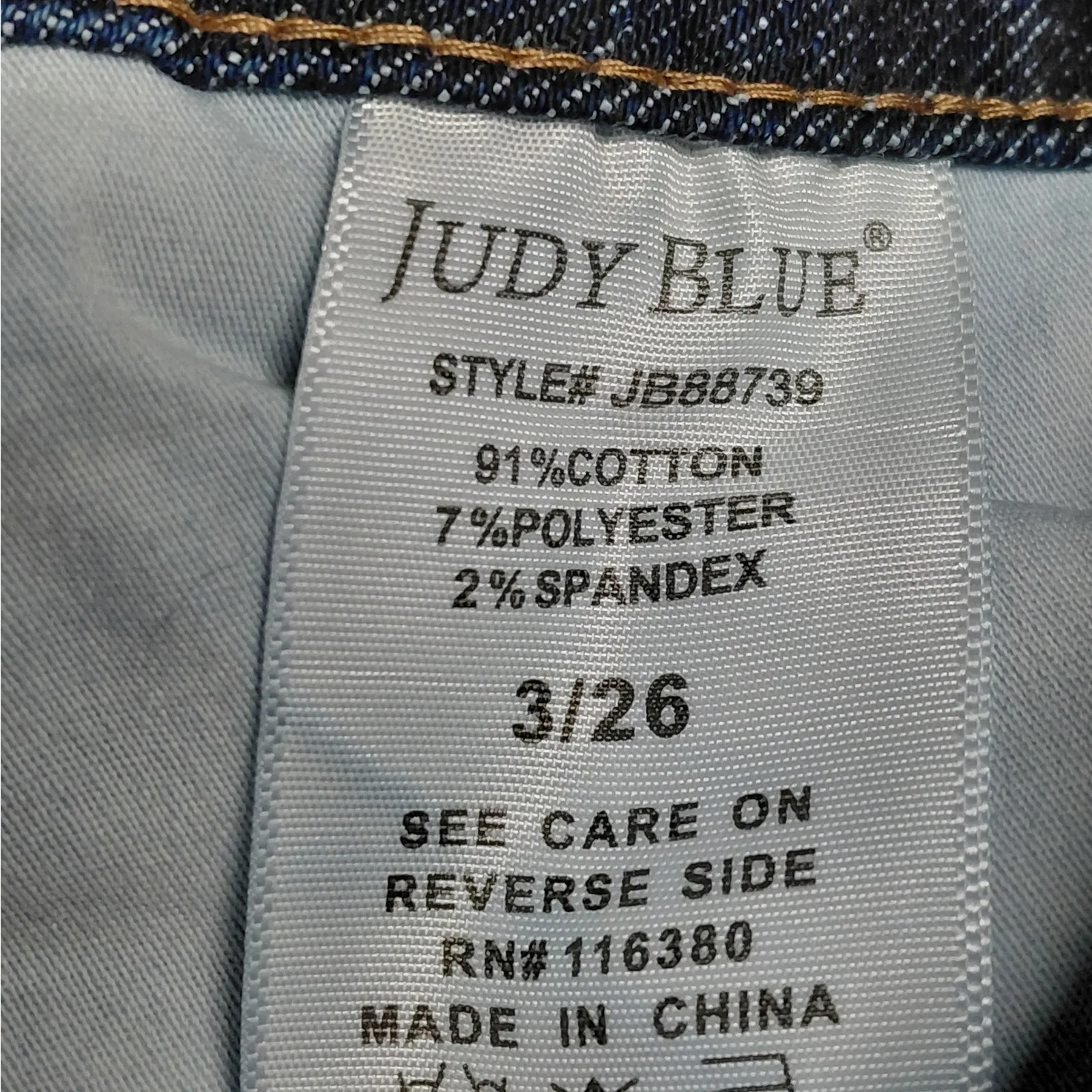 Judy Blue Womens Jeans Size 3/26 Blue High Rise Flare Distressed Boho Festival - Image 10