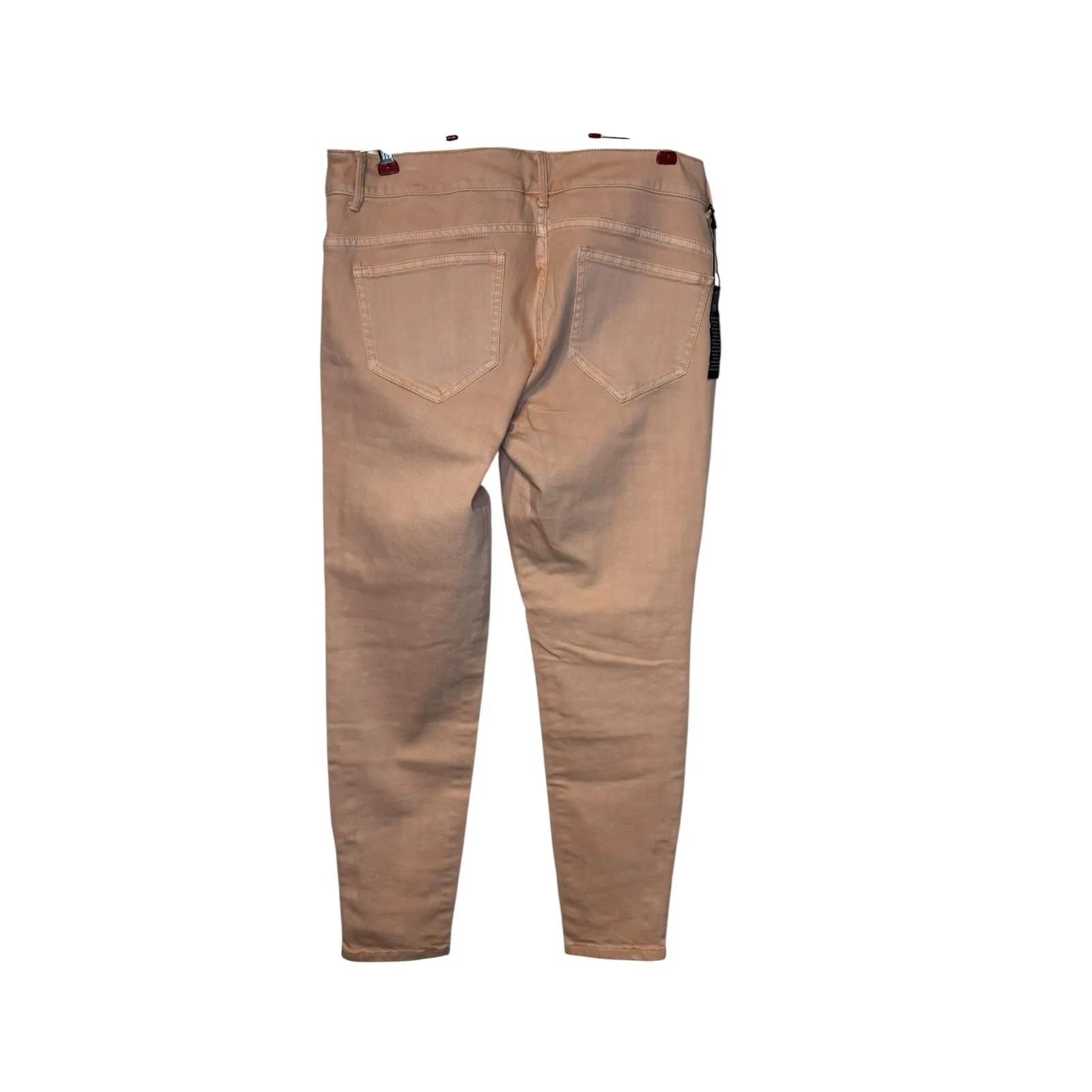 Victoria's Secret Women's Jeans Siren Ankle Zip Skinny Mid-Rise Peach Sz. 10 NWT - Image 7