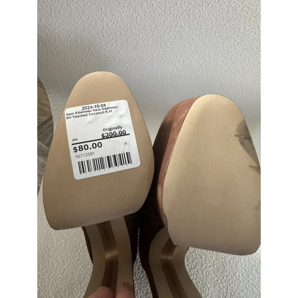 Sam Edelman Eli  Toasted Coconut Closed toe Suede Platform Ankle Dress Boots 9M - Image 12