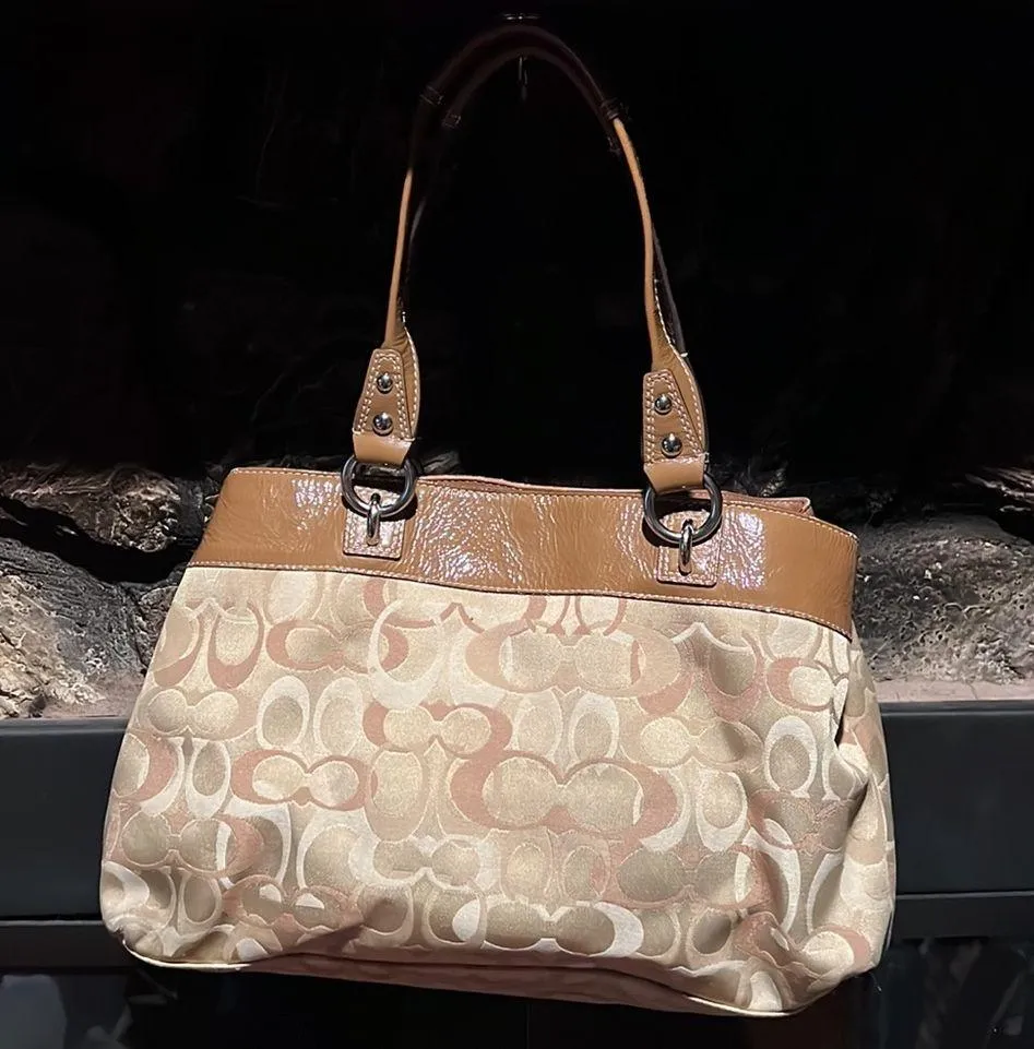 Coach Leather & Canvas Handbag/Satchel - Image 2