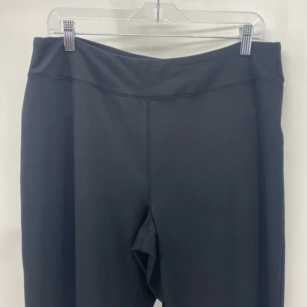 Lands End black wide leg leggings pockets on the back casual comfy every day Size L - Image 2