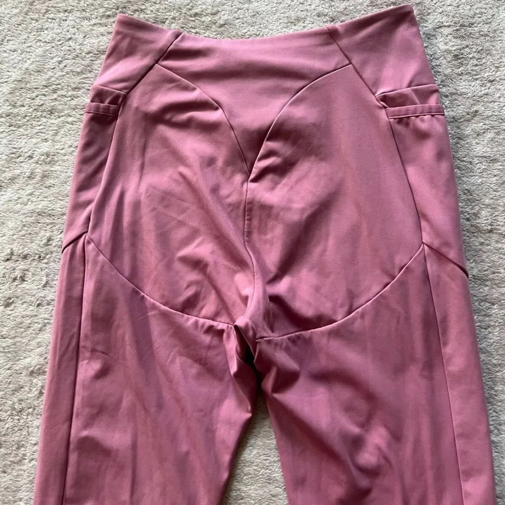 GYMSHARK Asymmetric Crossover Waistband Leggings in Dusky Pink‎ Size Small - Image 4