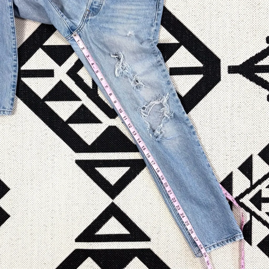 Levi's 501 Original Fit Straight Leg Jeans in Oxnard Athens Crown Size 24 - Image 6