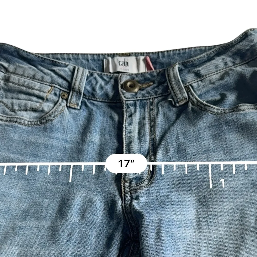 Cabi 5309 Womens High Straight Medium Light Wash Denim Jeans Classic  Size 2 - Image 8