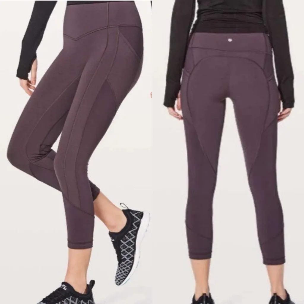 Lululemon all‎ the right places cropped leggings purple - Image 2