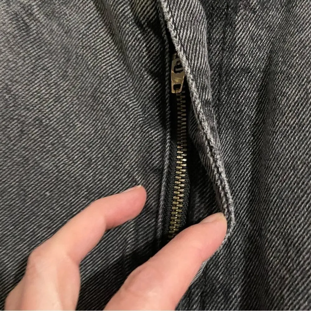 Pacsun Grey Black Patches 90s Boyfriend Jeans High Rose Baggy Womens 30 Fall - Image 5