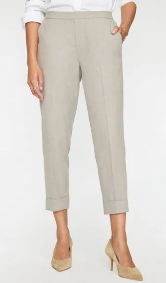Brochu Walker The Westport Brushed Pant Pull-On Cuffed Medium Whisper Melange - Image 1