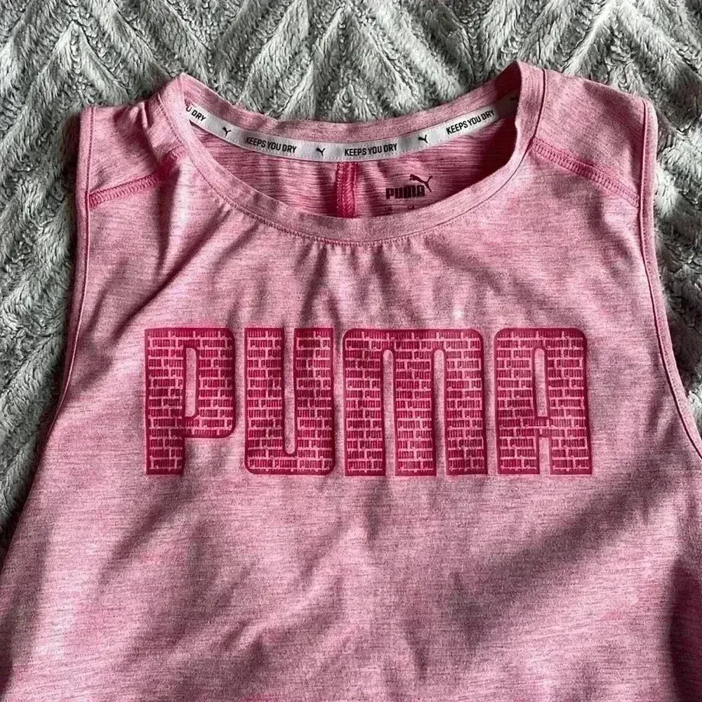 Puma pink muscle tank‎ top size large - Image 3