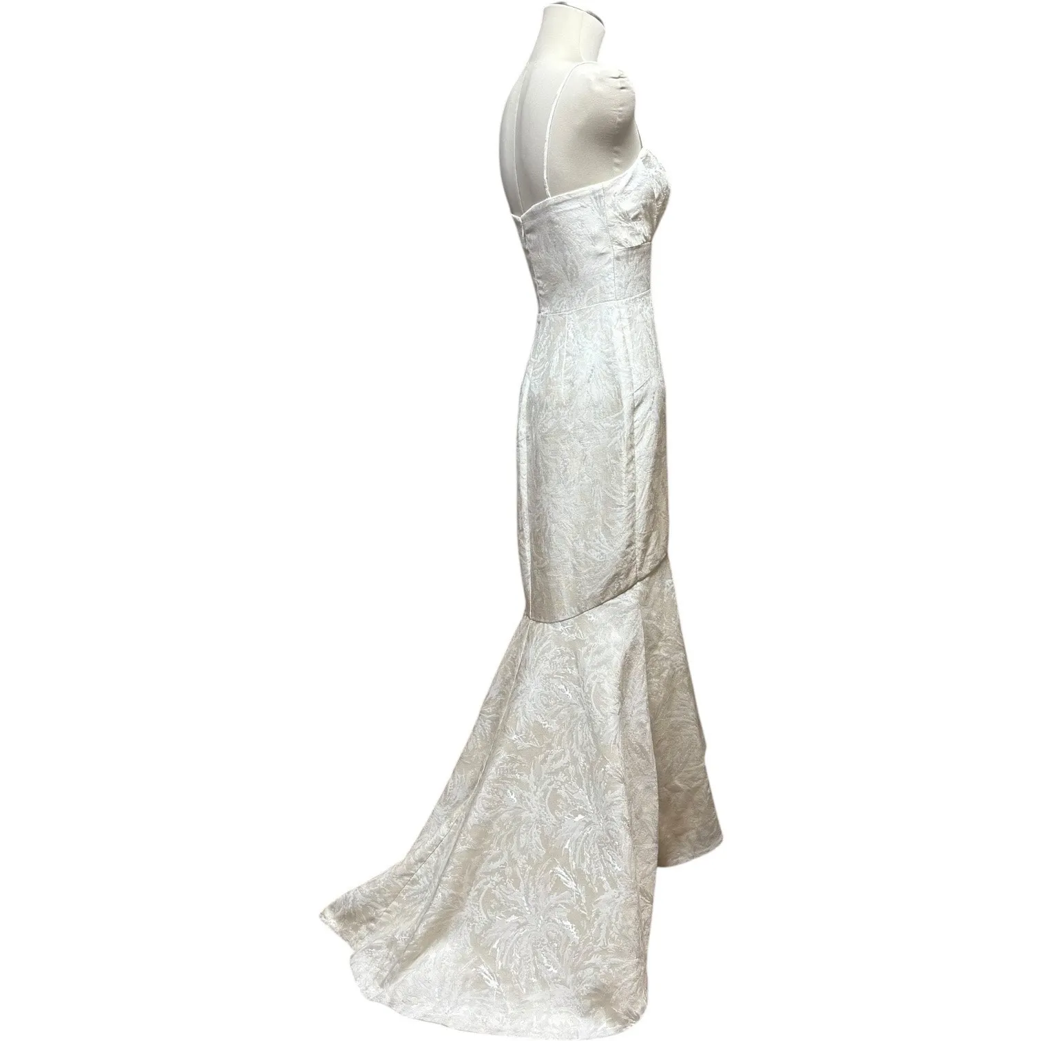 Monique Lhuillier ML 4417230 Gown Ivory Jacquard 4 - Image 6