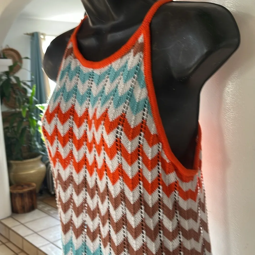 C&C California Chevron Knit Dress/Swim Coverup Women’s Size S - Image 3