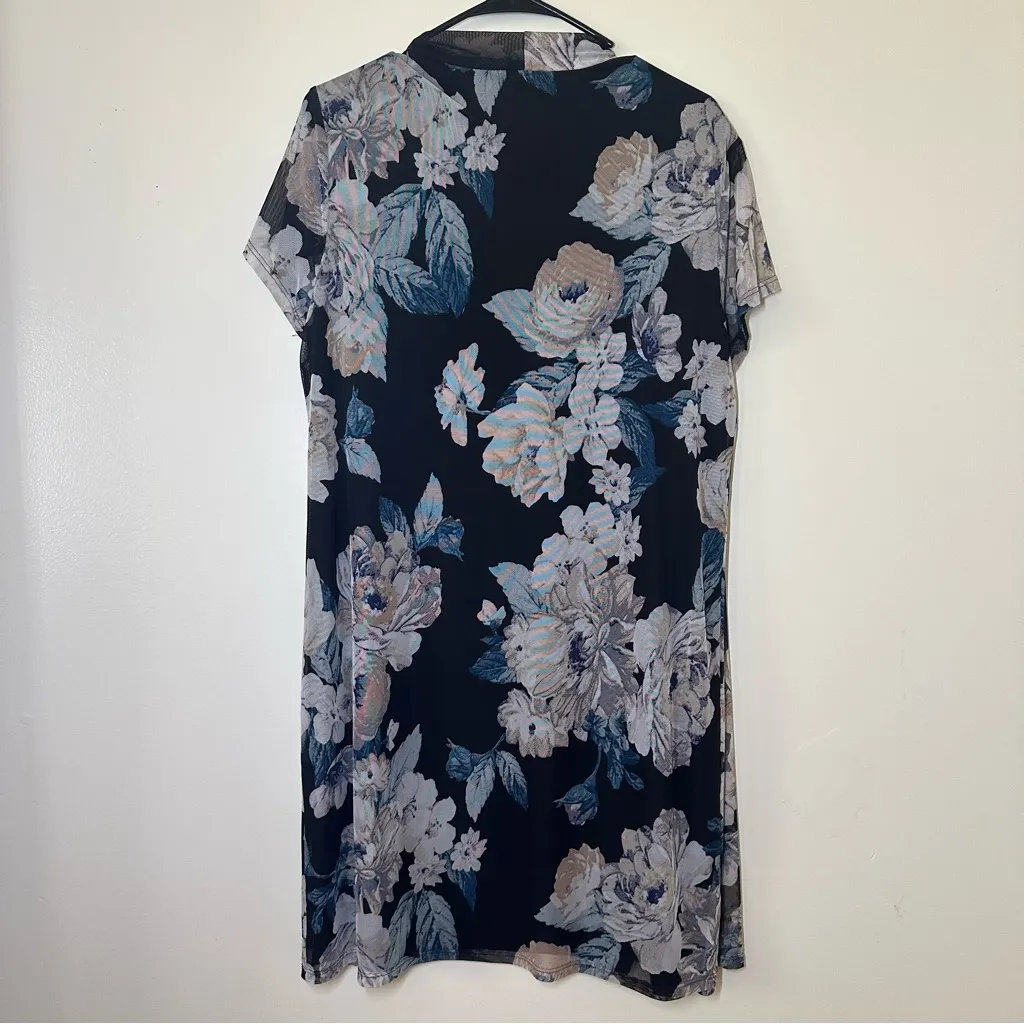 Stella‎ & Julie Women's 16W Midi Sleeveless Dress and Attached Sheer Cardigan Black - Image 2