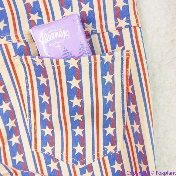 NEW Free People‎ Penny Pull On Flare Jeans Stars And Stripes Print , 32 - Image 17