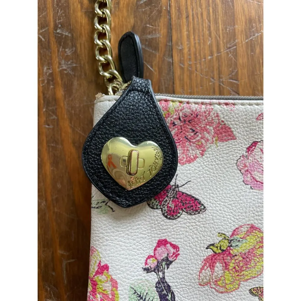 Vintage Betsy Johnson Double-Sided Striped and Rose Heart Crossbody - Image 14