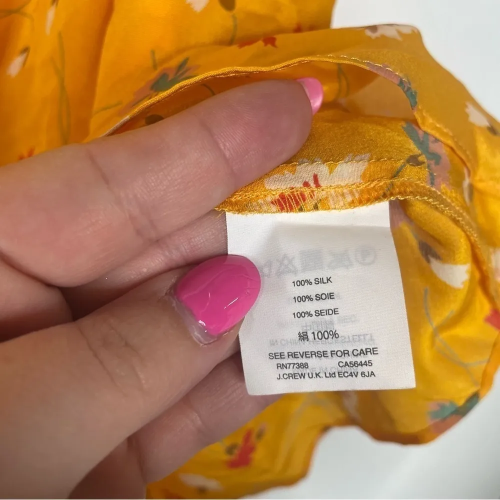 Madewell Silk Wrap Cami Top in‎ Painted Carnations Size 2 - Image 6