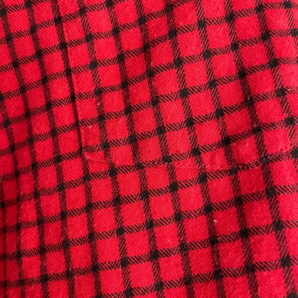 Ralph Lauren Sport Crop Top DIY Elbow Patches Red‎ Plaid Women Size 2 Oversized - Image 11